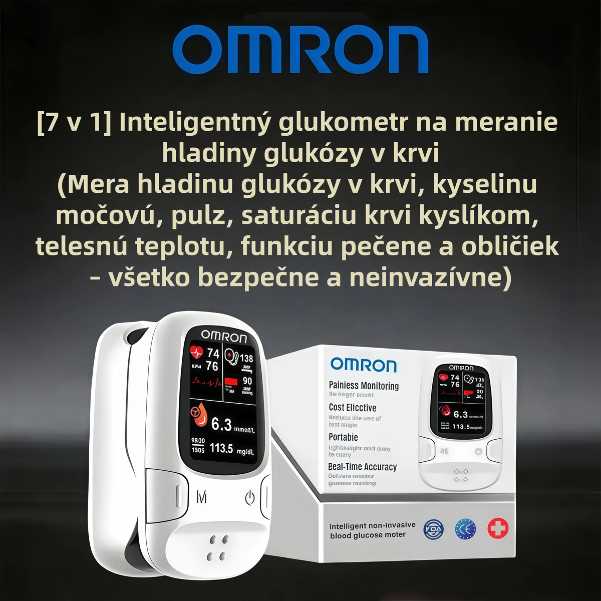 🔥 Výpredaj na Čierny piatok!✅ Omron™ predstavuje novo uvedený neinvazívny inteligentný glukomer 🔥Vyrobené v USA🔥